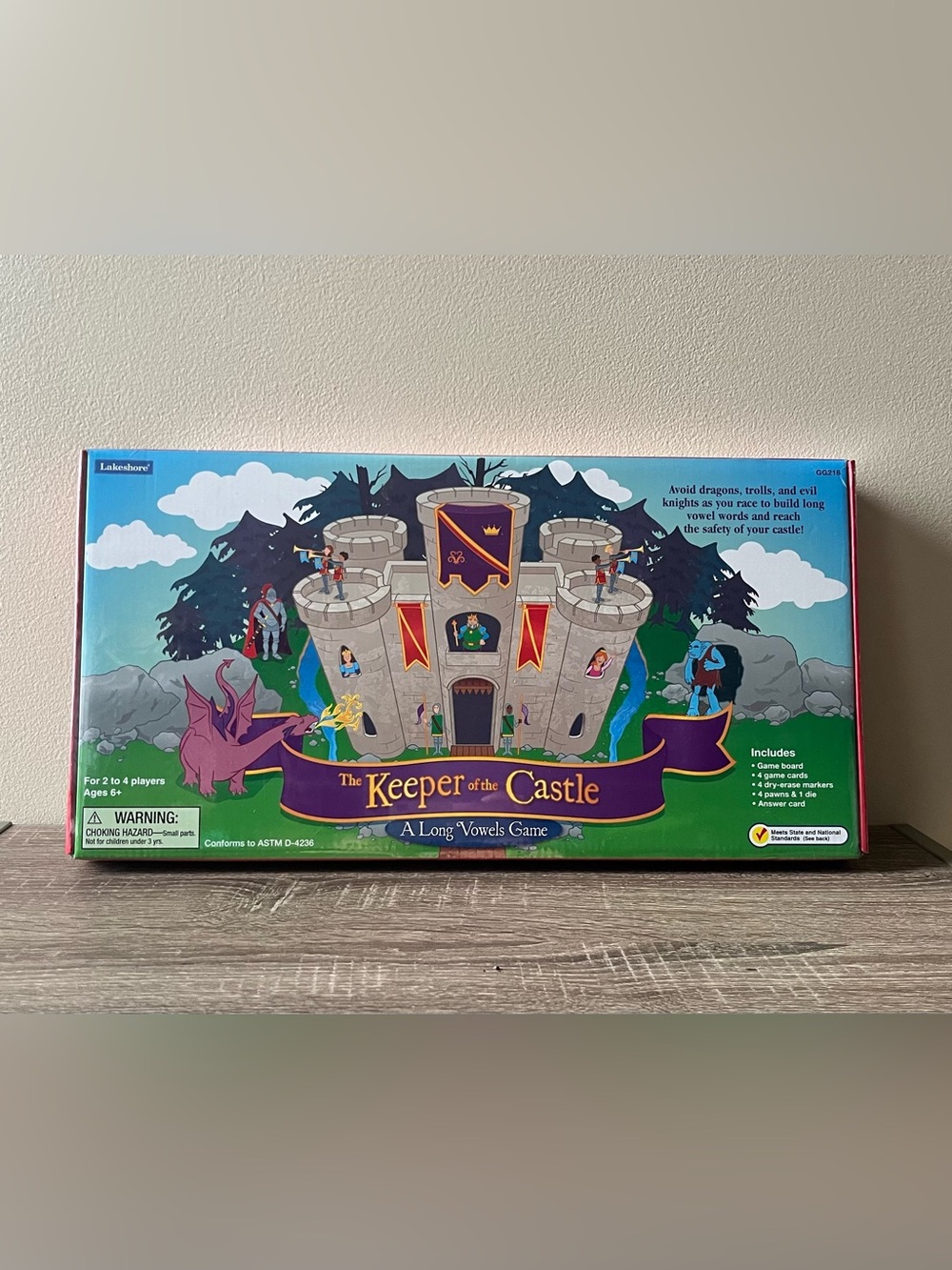 NEW The Keeper of the Castle A Long Vowels Game 2-4 Players Ages 6+ Lakeshore